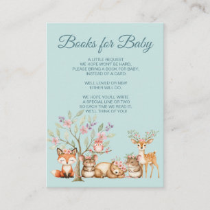Cartão De Informações Animais preciosos da floresta - Baby Shower