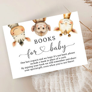 Cartão De Informações Animais Safari Fera Solitária Livros para Chás de