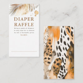 Cartão De Informações Animais Safari Peles Impressões Fraldas Bilhetes d