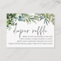 Animais Selvagens Fralda Raffle Inserir