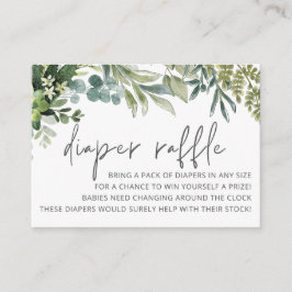 Cartão De Informações Animais Selvagens Fralda Raffle Inserir