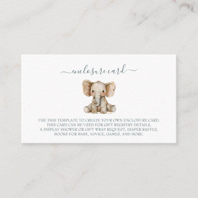 Cartão De Informações Animais Selvagens Selvagens Selvagens Cutes (Frente)