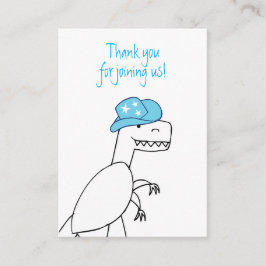 Cartão De Informações Aniversário de criança De Dinossauro Da Cowboy Tre