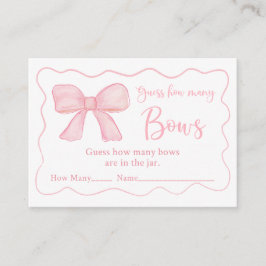 Cartão De Informações Aniversário Rosa De Arco Adivinha Quantos Jogo