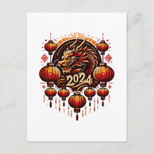 Cartão De Informações ano novo chinês 2024