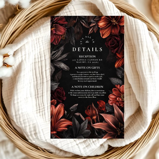 Cartão De Informações Antique Art Nouveau Casamento Floral (Criador carregado)