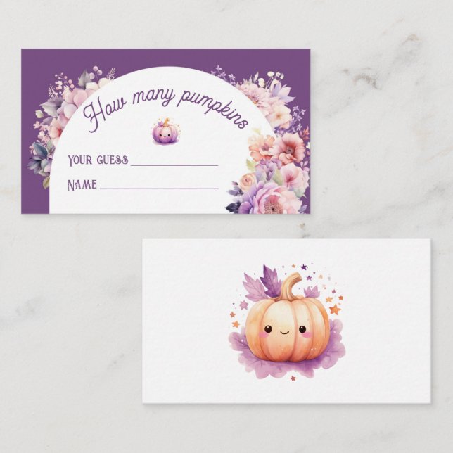 Cartão De Informações Apaixonem-se adivinhem quantos chás de fraldas de  (Frente/Verso)