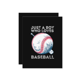 Cartão De Informações Apenas um Menino que Ama Beisebol
