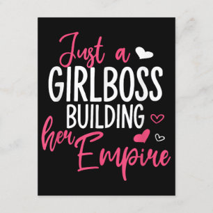 Cartão De Informações Apenas uma chefe de negócios construindo seu impér