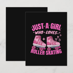 Cartão De Informações Apenas Uma Menina Que Ama Patinar