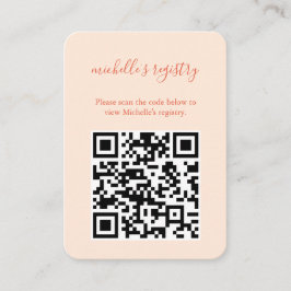 Cartão De Informações Aperol Spritz Wedding BridalShower Detalhes QR Cod
