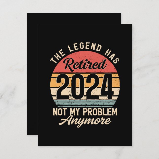 Cartão De Informações Aposentado 2024 Já Não É Meu Problema (Frente/Verso)