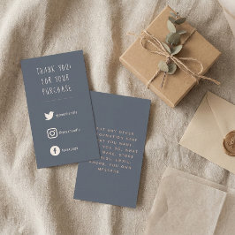 Cartão De Informações Apreciação da ordem do cliente de Links Sociais