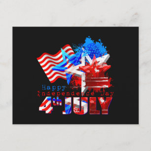 Cartão De Informações Aproveite Camisetas USA 4 De Julho Legal Feliz Ind