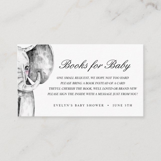 Cartão De Informações Aquarela Animais Safari | Livros para Bebê (Frente)