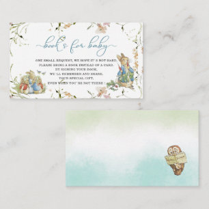 Cartão De Informações Aquarela Elegante Peter Rabbit Bebê selvagem
