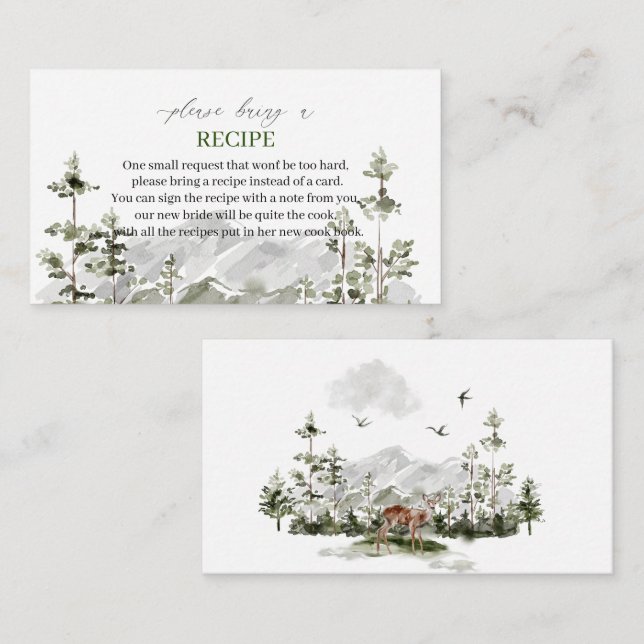 Cartão De Informações Aquarela Elegante Que A Aventura Comece Uma Recepç (Frente/Verso)