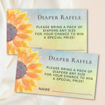 Aquarela Fralda de girassol Chá de fraldas de Raff