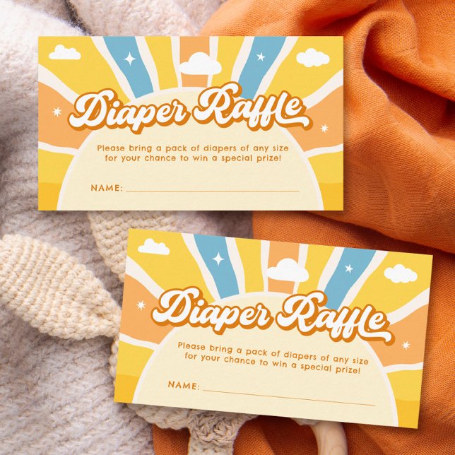 Cartão De Informações Aqui vem o Filho Fralda Raffle (Criador carregado)