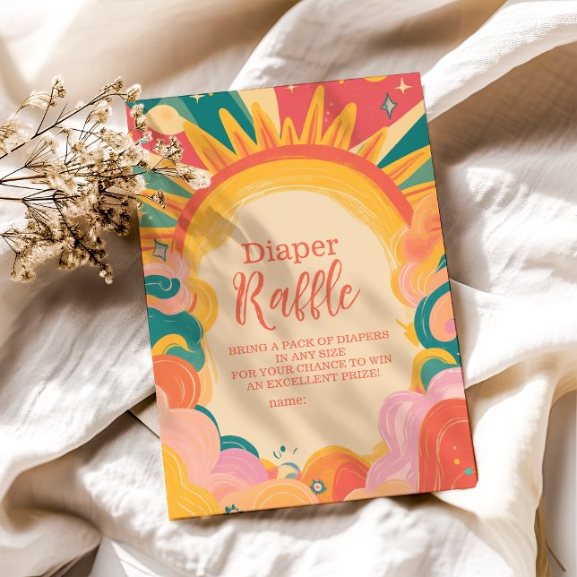 Cartão De Informações Aqui Vem o Filho Sol Amarelo Brilhante  Rifas de F (Criador carregado)