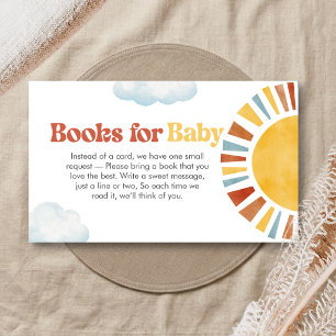 Cartão De Informações Aqui Vem o Sol Chuveiro de Bebê Livros para Bebê