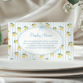 Cartão De Informações Arco azul-limão Chá italiano