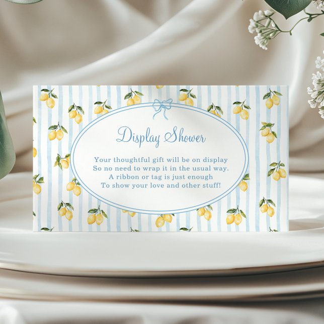 Cartão De Informações Arco azul-limão Chá italiano (Criador carregado)