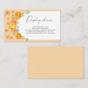 Cartão De Informações Arco de abóbora - Exibir chuveiro