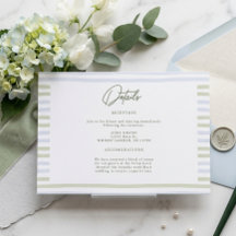 Arco de casamento com listras verde-sálvia