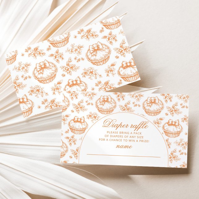 Cartão De Informações Arco de rifa de fralda Toile Litte Cutie Pie (Criador carregado)