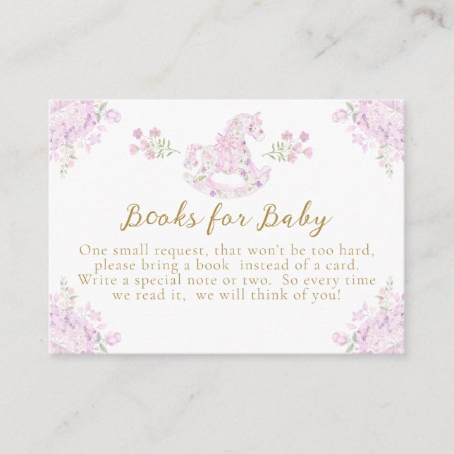 Cartão De Informações Arco Floral - Chá do Urso Urso de Tarte (Frente)