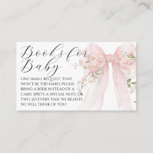 Cartão De Informações Arco Floral Elegante Flower Girl Chá de fraldas