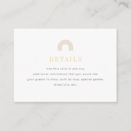 Cartão De Informações Arco-Íris Moderno