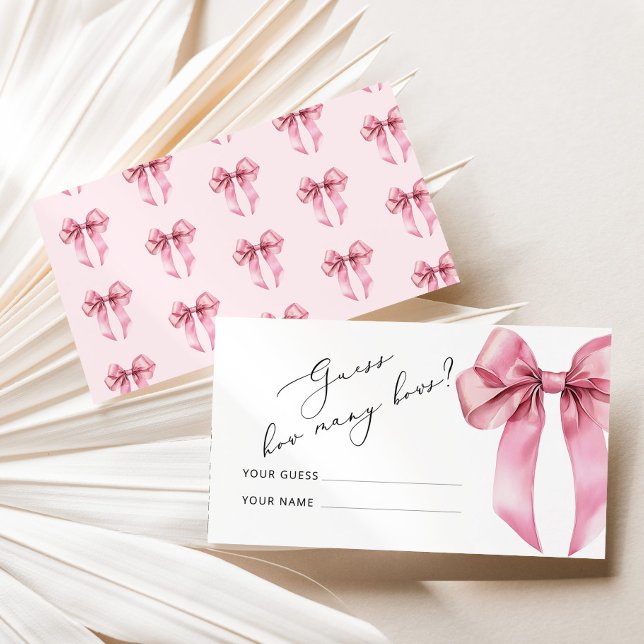 Cartão De Informações Arco rosa Quantos arcos Chá de fraldas game (Criador carregado)