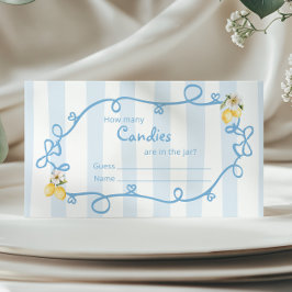 Cartão De Informações Arcos Azuis de Limão Italiano Quantas canetas