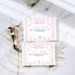 Cartão De Informações Arcos cor-de-rosa Chás de fraldas Elegantes Florai