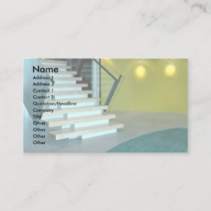 Cartão De Informações Área de recepção e escada para Design de negócios