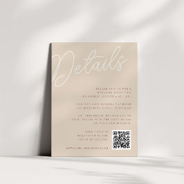 Cartão De Informações Areia | Detalhes da Marca d'água Script All-in-One