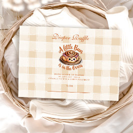 Cartão De Informações Arma na fralda do Chá de fraldas Forno Raffle