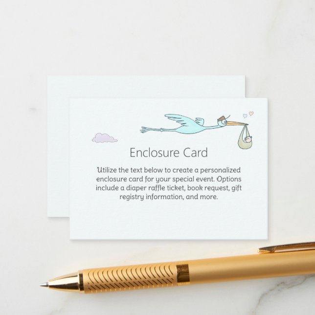 Cartão De Informações Armazenamento de Entrega Especial (Frente/Verso In Situ)