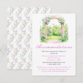 Cartão De Informações Arranjo de Casamento Floral de Primavera para Arco