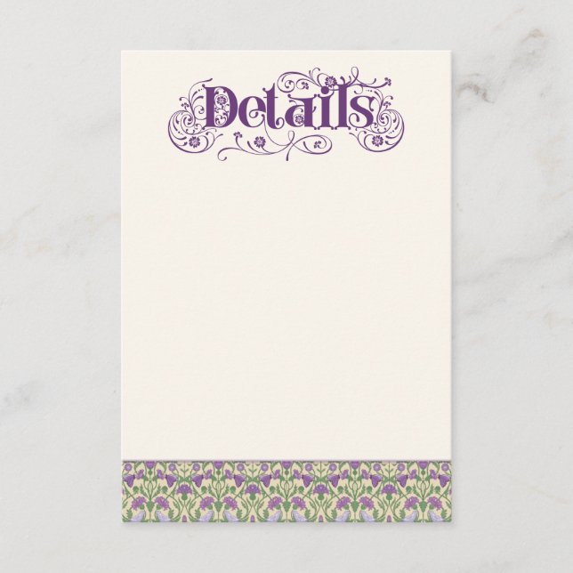 Cartão De Informações Art Nouveau Elegant Lovebirds Light Yellow (Frente)