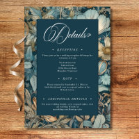 Art Nouveau Teal William Morris Casamento Floral