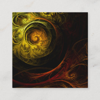 Cartão De Informações Arte abstrata floral vermelha do nascer do sol