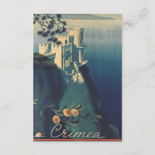 Cartão De Informações Arte Arquitetônica do Castelo Vintage Swallows Nes
