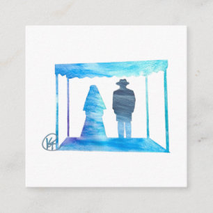 Cartão De Informações Arte de Dossel de Casamento Judaico Chupah