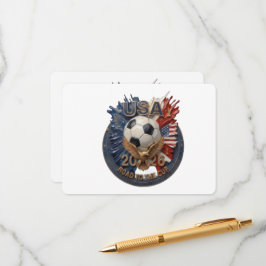 Cartão De Informações Arte de Fã de Futebol dos Estados Unidos | Ilustra