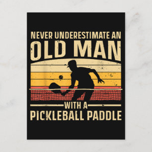 Cartão De Informações Arte De Pickleball legal Para Homens Mulheres Pick