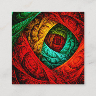Cartão De Informações Arte Moderna Abstrata Colorida Padrão Artístico #0