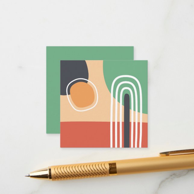 Cartão De Informações Arte moderna abstrato arco-íris e sol (Frente/Verso In Situ)